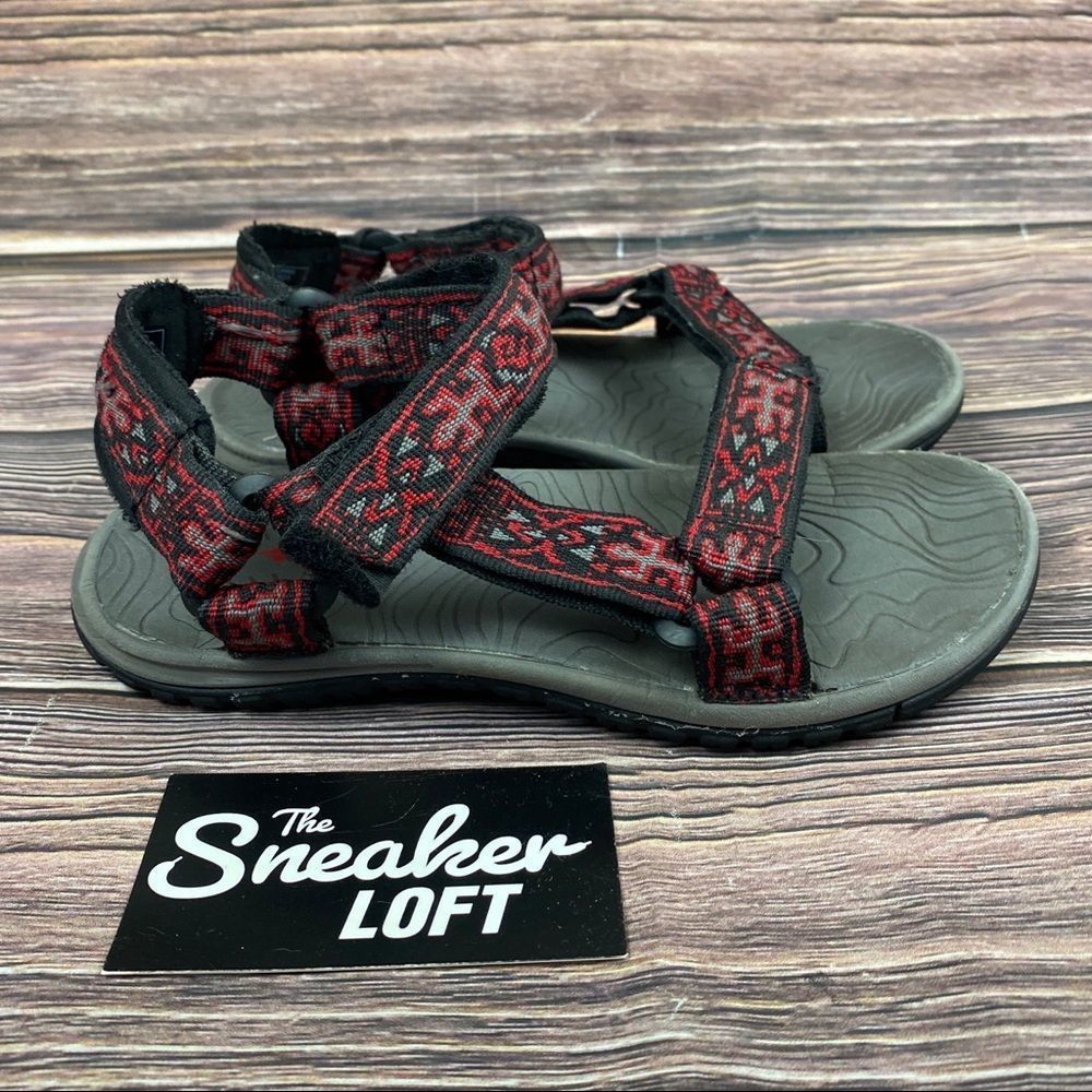 Teva Hurricane 4 Red Black Gray Youth‎ Sandals
